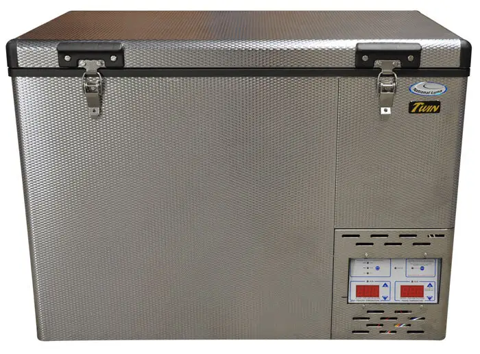 National Luna 60L Fridge Dual Thermostat Stainless Steel