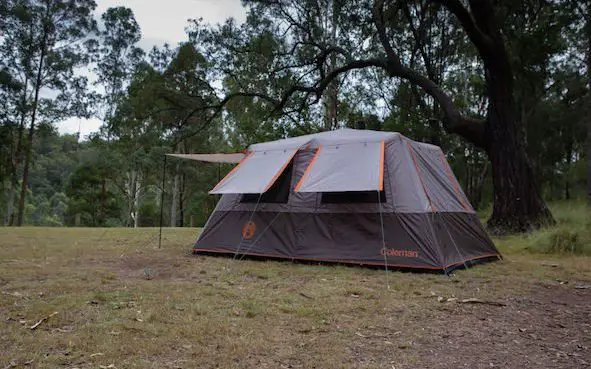 Coleman tent outdoors